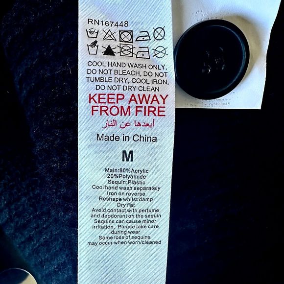 Nasty Gal Black Sequin Oversized Cardigan sz Medium NWT - Picture 9 of 9